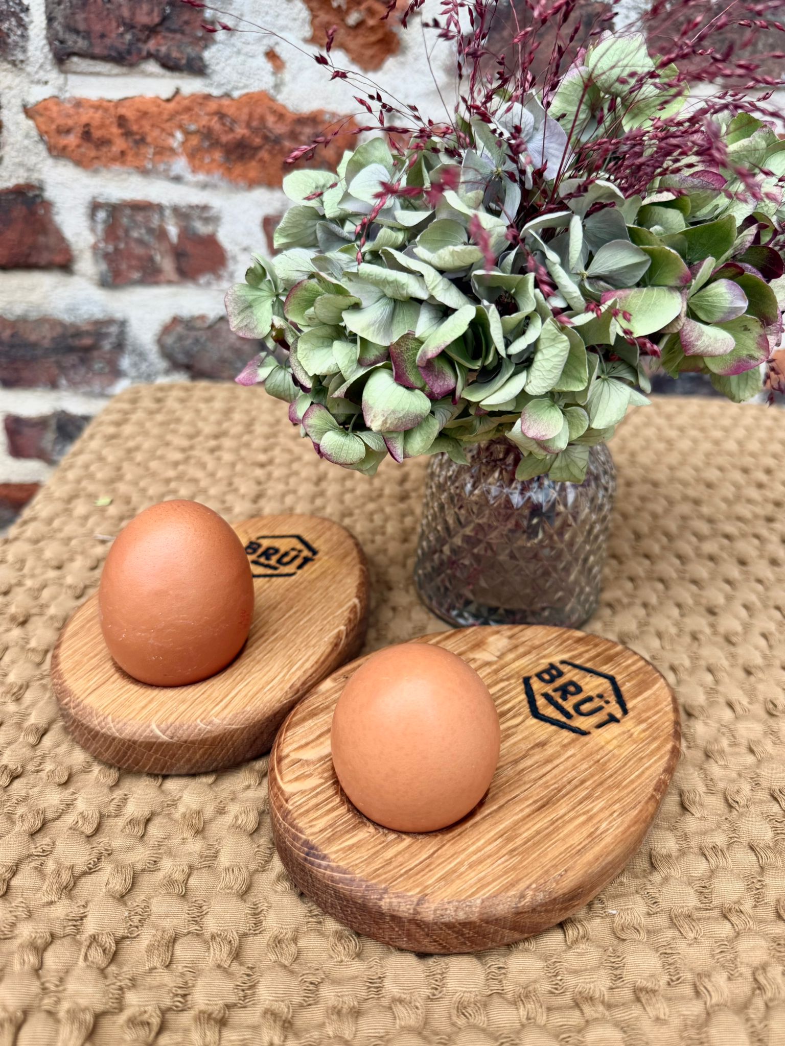 Accessoires de cuisine en bois et textile